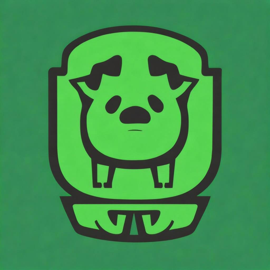 A cartoon-style illustration of a cute pig character, standing upright in a playful pose