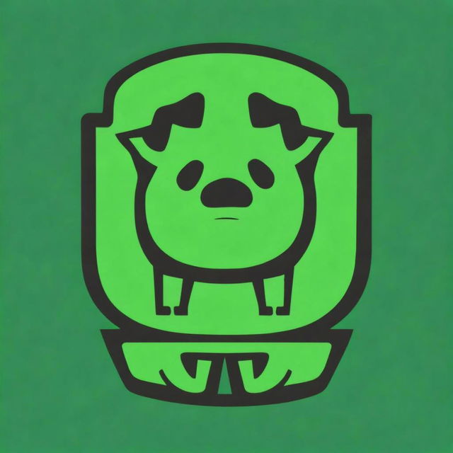 A cartoon-style illustration of a cute pig character, standing upright in a playful pose