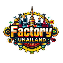 A vibrant and eye-catching graphic design showcasing the concept of 'Factory Unlock Thailand