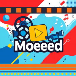 A vibrant and eye-catching thumbnail design for a media channel named 'Moeed'