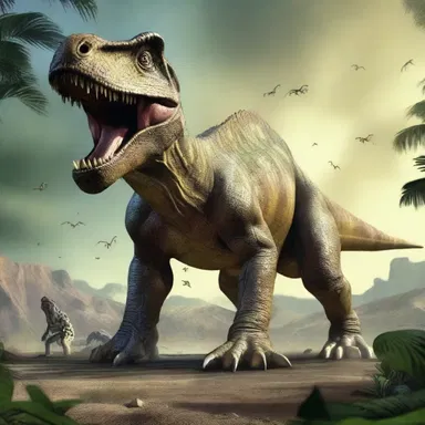 In the science fiction novel, the characters traveled back in time to the Cretaceous period and encountered dinosaurs.