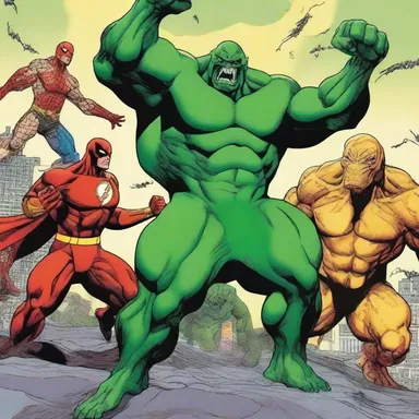 The comic book series features a group of superheroes fighting against genetically engineered Cretaceous creatures.