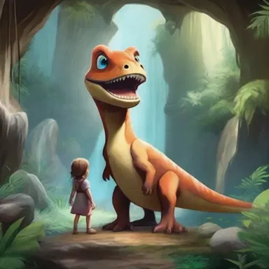 In the fantasy world of the story, the protagonist discovers a hidden portal that leads to a magical Cretaceous land.