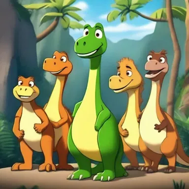 The animated TV show follows a group of talking animals who go on exciting adventures through different time periods, including the Cretaceous era.
