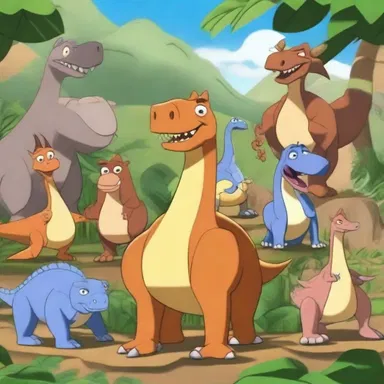 The animated TV show follows a group of talking animals who go on exciting adventures through different time periods, including the Cretaceous era.