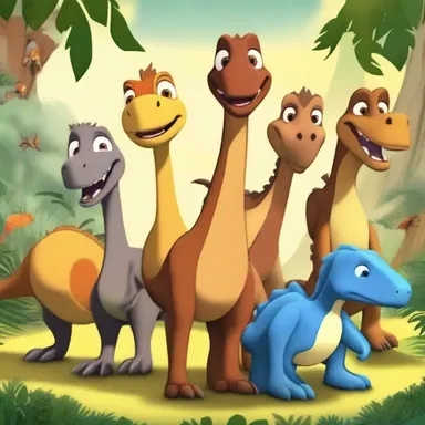 The animated TV show follows a group of talking animals who go on exciting adventures through different time periods, including the Cretaceous era.