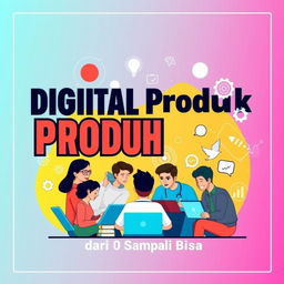 A vibrant and eye-catching poster design for a digital product learning workshop