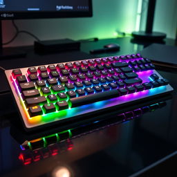 A modern, sleek keyboard with a futuristic design