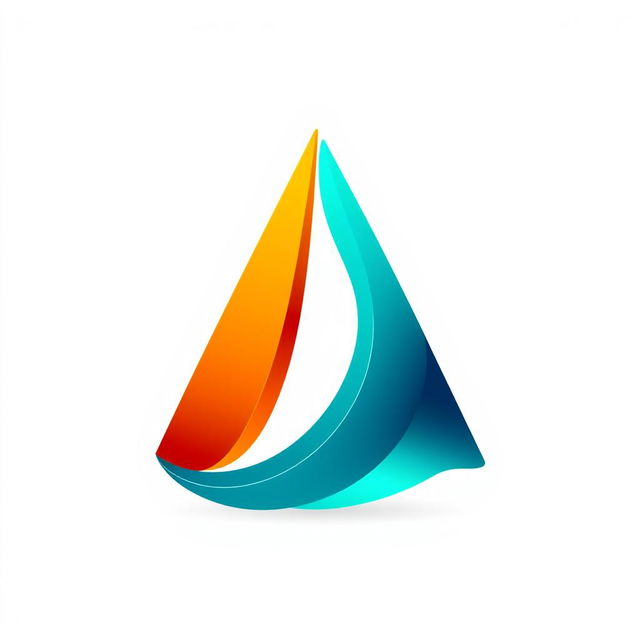 A sleek and modern logo design that features a stylized uppercase letter 'A', infused with vibrant colors like teal and orange