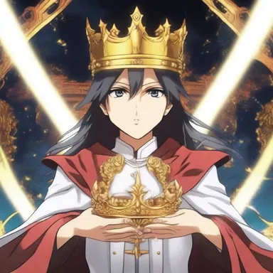 In the anime series, the protagonist embarks on a quest to find the mystical crown that grants unlimited power.