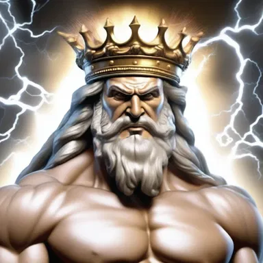 According to Greek mythology, Zeus, the king of gods, wore a crown made of thunderbolts.