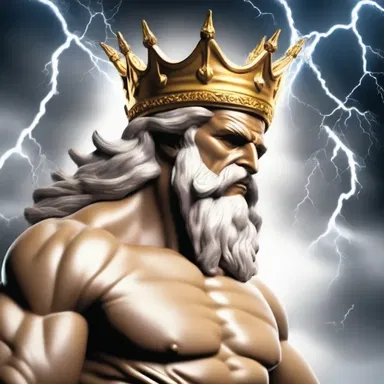 According to Greek mythology, Zeus, the king of gods, wore a crown made of thunderbolts.