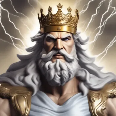 According to Greek mythology, Zeus, the king of gods, wore a crown made of thunderbolts.