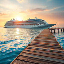 A breathtaking realistic scene showcasing a beautiful waterfront setting