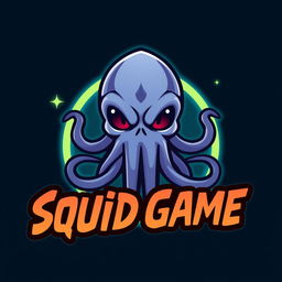 Logo design inspired by the character from the Squid Game movie, featuring a vector style with clean lines and a modern aesthetic