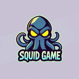 Logo design inspired by the character from the Squid Game movie, featuring a vector style with clean lines and a modern aesthetic