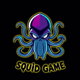 Logo design inspired by the character from the Squid Game movie, featuring a vector style with clean lines and a modern aesthetic