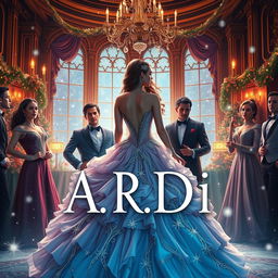 A stunning book cover for the romantic novel 'A