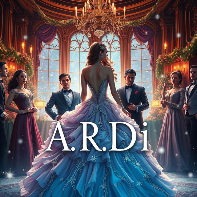 A stunning book cover for the romantic novel 'A