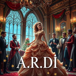 A stunning book cover for the romantic novel 'A