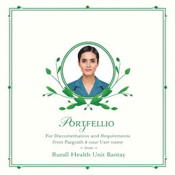 A formal and visually striking cover template for a medical portfolio