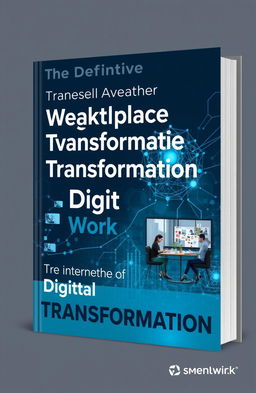 A visually striking book cover for 'The Definitive Guide to Digital Workplace Transformation'