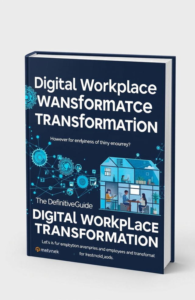 A visually striking book cover for 'The Definitive Guide to Digital Workplace Transformation'