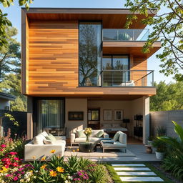 A beautiful 70 square meter duplex house featuring modern architecture