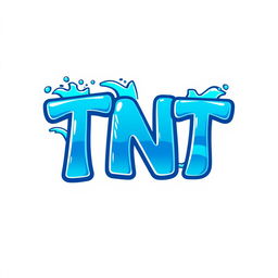 A vibrant flat vector illustrative-style wordmark logo design for a water park named 'TNT'
