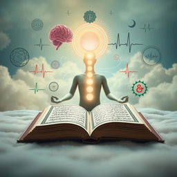 An artistic representation exploring the connection between the Quran and psychology
