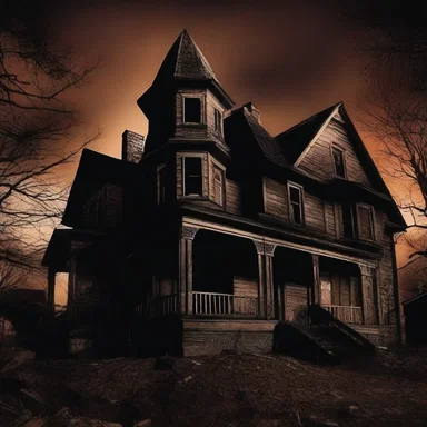 In the horror movie, the haunted house was engulfed in darkness when the dc suddenly went out.