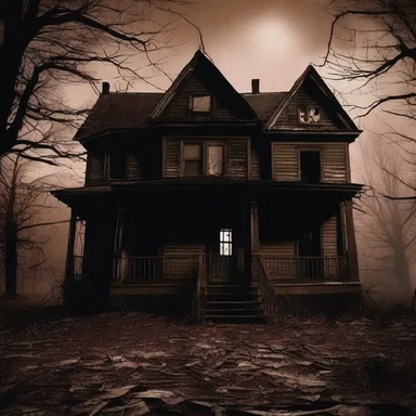 In the horror movie, the haunted house was engulfed in darkness when the dc suddenly went out.