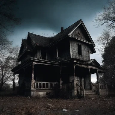 In the horror movie, the haunted house was engulfed in darkness when the dc suddenly went out.