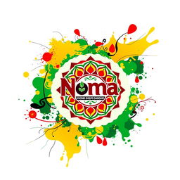 A vibrant and artistic profile picture for a page named 'Noma, Vhond Shilpo Sangho', featuring a stylized logo that incorporates elements of traditional Bengali culture