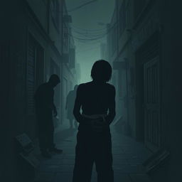 A hauntingly powerful illustration representing modern-day slavery and human trafficking