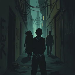 A hauntingly powerful illustration representing modern-day slavery and human trafficking