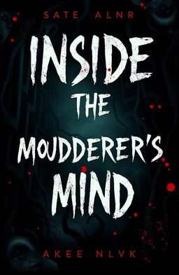 Book cover design for a horror novel titled 'INSIDE THE MURDERER'S MIND', inspired by themes found in 'The Maze Runner'