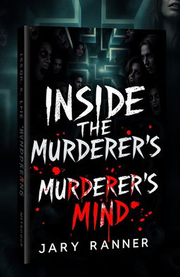 Book cover design for a horror novel titled 'INSIDE THE MURDERER'S MIND', inspired by themes found in 'The Maze Runner'