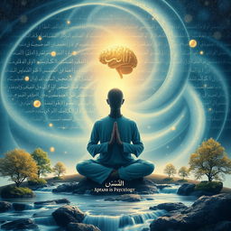 An artistic representation showcasing the connection between the Quran and psychology
