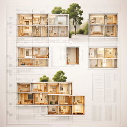 A detailed architectural layout of a house measuring 28 feet by 45 feet, with the locations of all furniture, interior walls, and outdoor spaces.