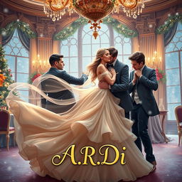 An enchanting book cover for the romantic novel 'A