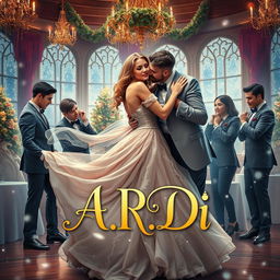 An enchanting book cover for the romantic novel 'A