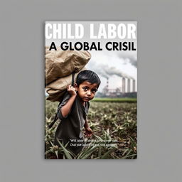 A powerful and thought-provoking front page design for an assignment on child labor
