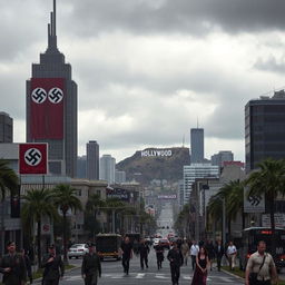 A futuristic and dystopian version of Los Angeles in 2023, under the rule of Nazi Germany