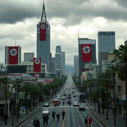 A futuristic and dystopian version of Los Angeles in 2023, under the rule of Nazi Germany