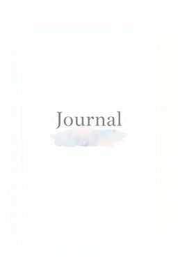 A minimalist journal cover design featuring a clean white background, with a simple geometric pattern in soft pastels