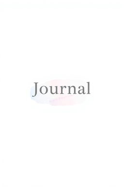 A minimalist journal cover design featuring a clean white background, with a simple geometric pattern in soft pastels