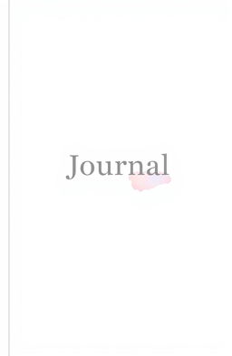 A minimalist journal cover design featuring a clean white background, with a simple geometric pattern in soft pastels
