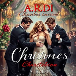 A stunning book cover for a romance novel by 'A