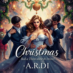 A visually striking book cover for a romance novel by 'A